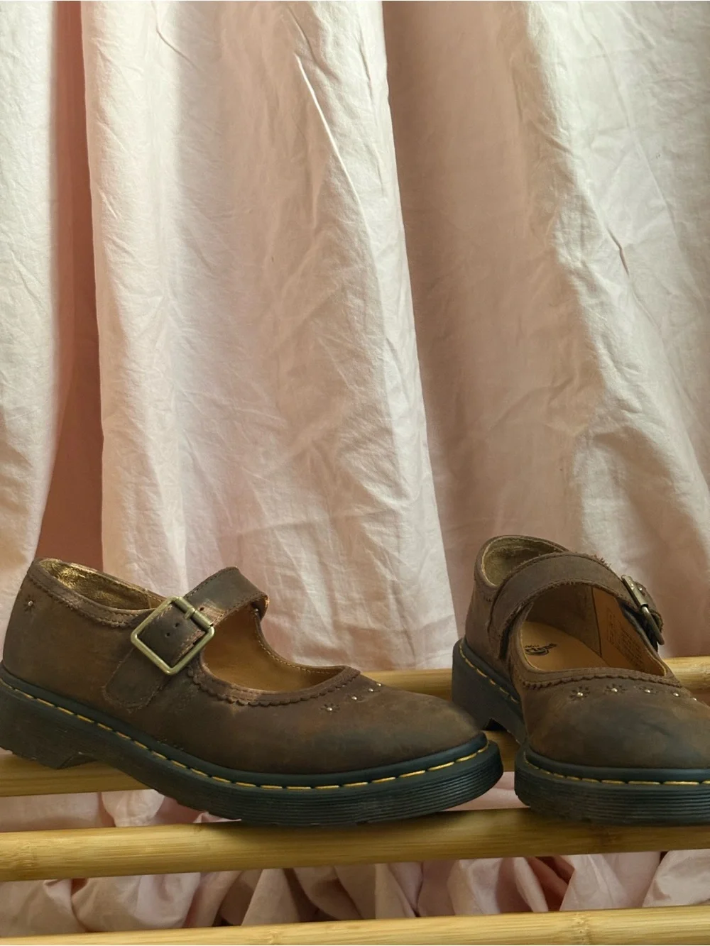 Dr. Martens Tan Leather Mary Jane Shoe - Picture 1 of 6